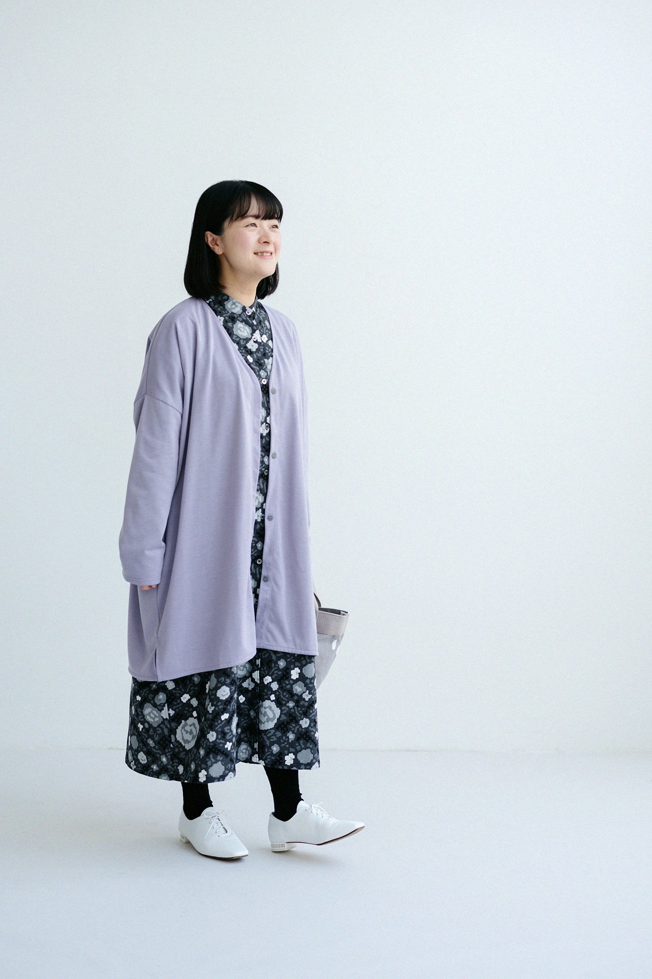 高島縮 20/20 グランシャツワンピース／薔薇（ばら）