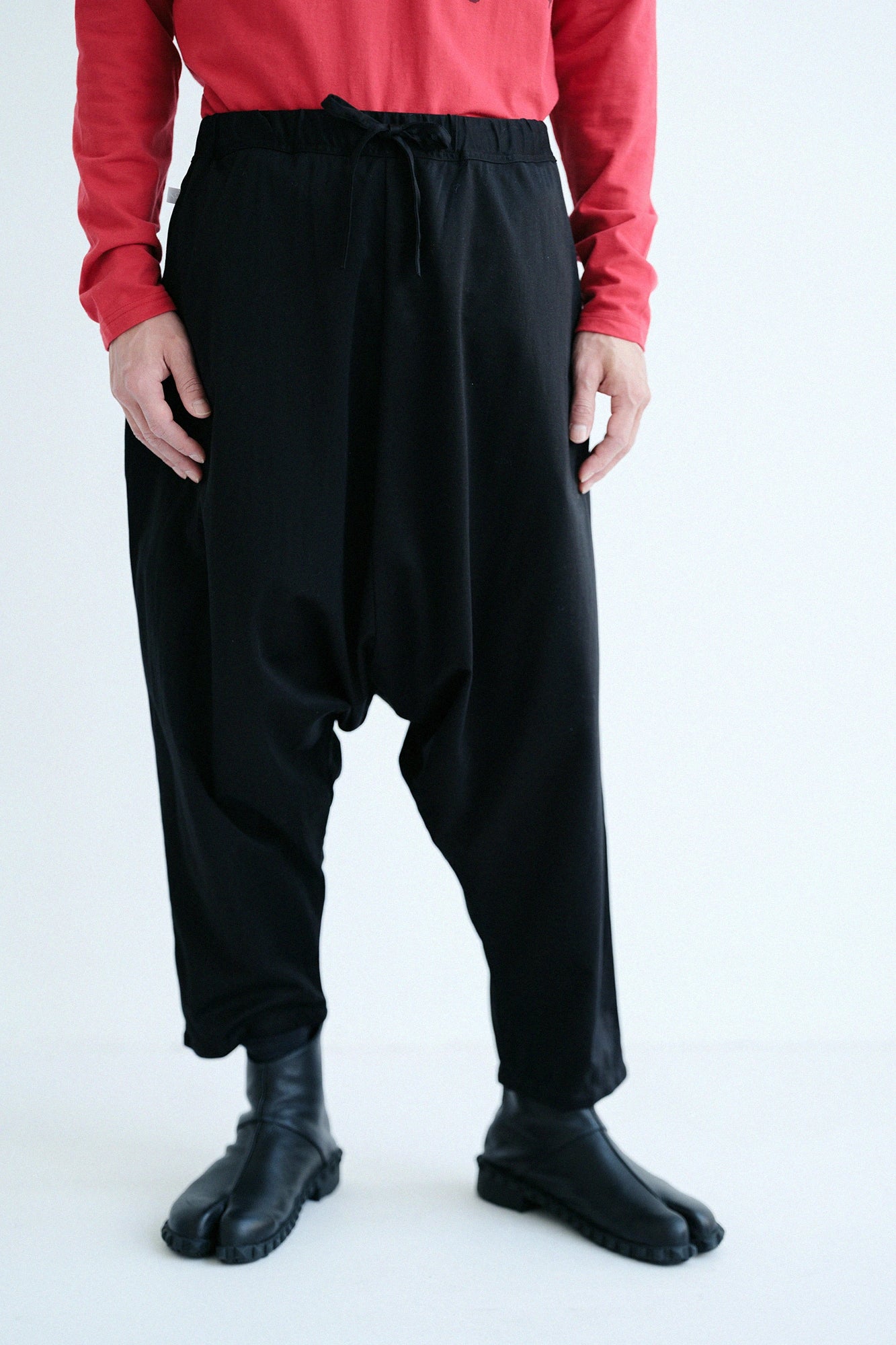 Baumwoll-Cupra-Sarouel-Hose/Schwarz