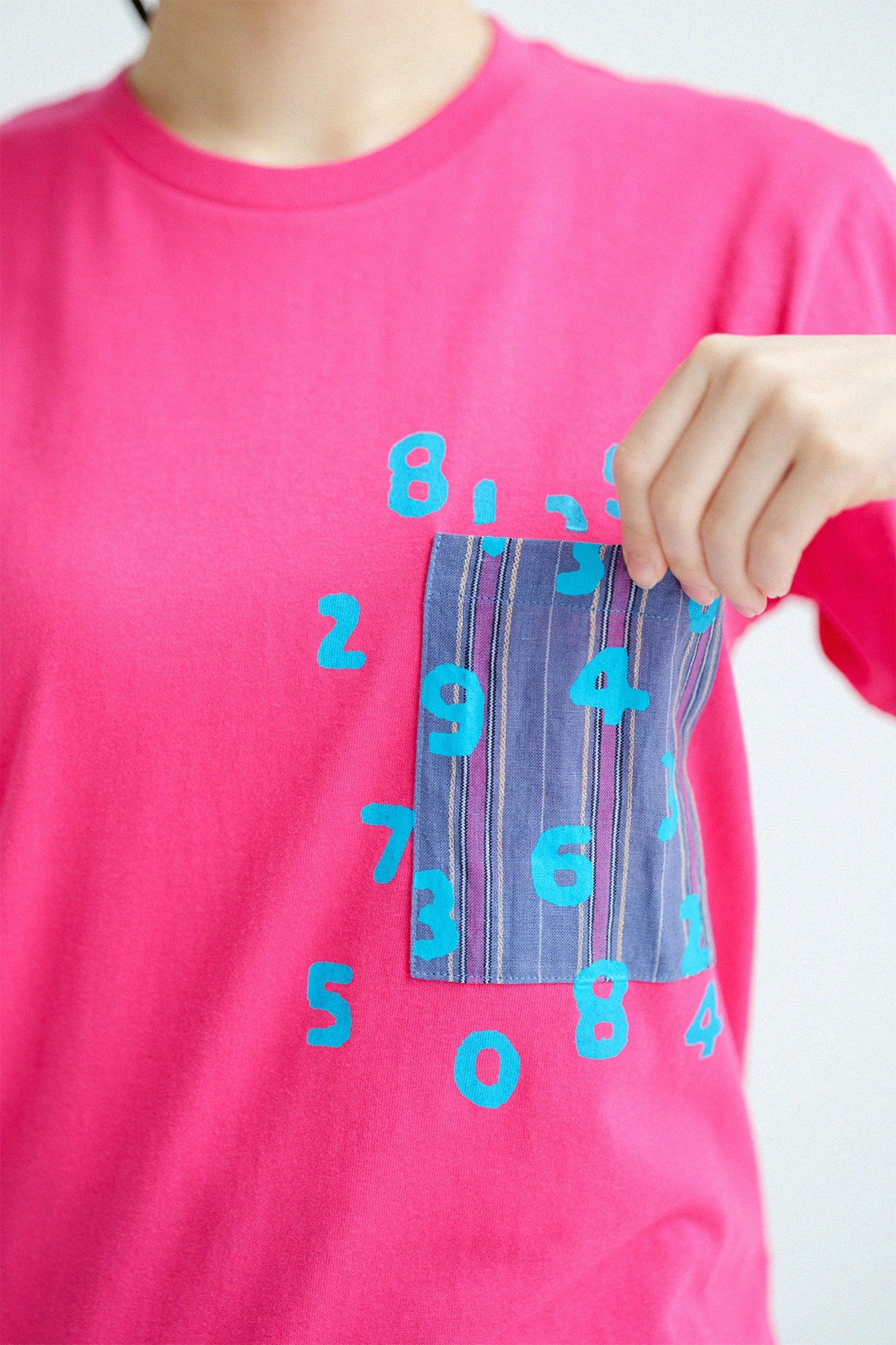 半袖 ポケットTシャツ[5.0]／ピンク×SO-SU-U昆（こん）2