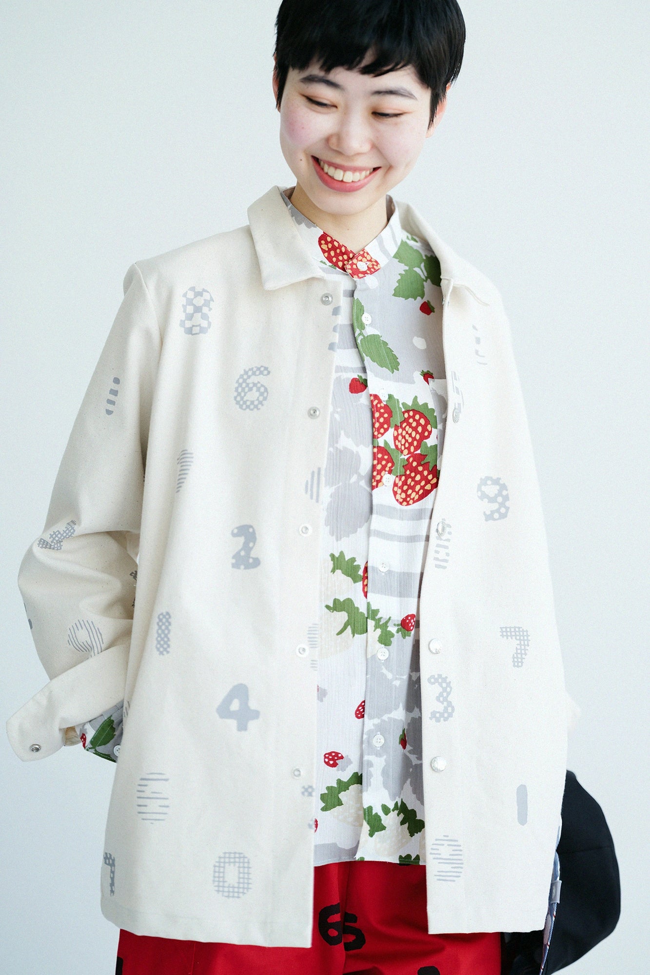 Takashima Jiji 20/20 Chemise à col montant/cueillette de fraises
