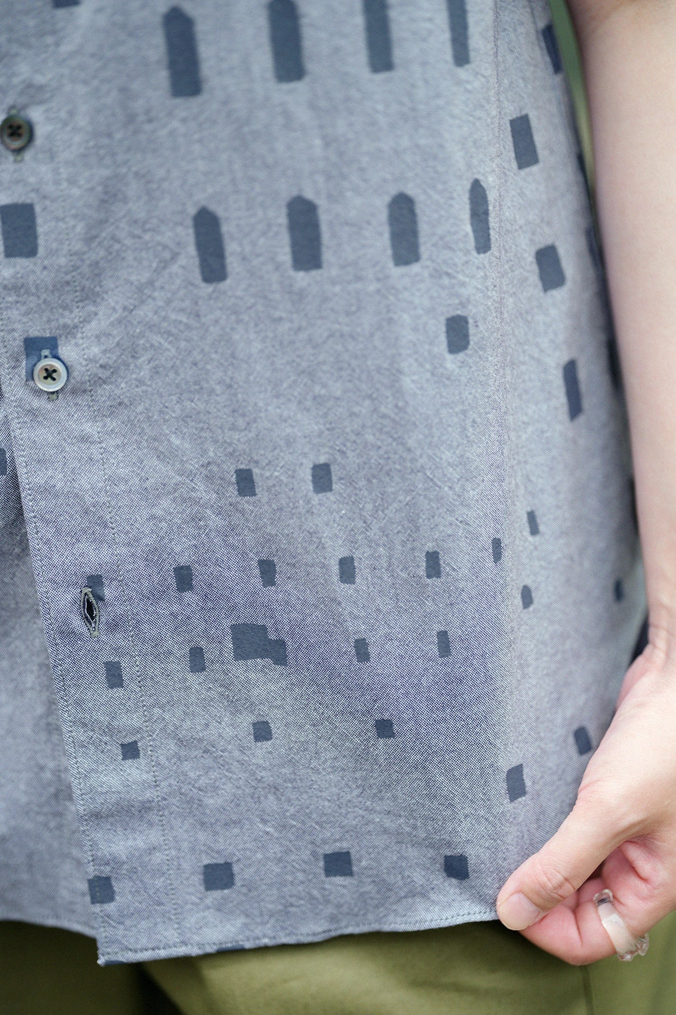 40単 オックスフォード 半袖シャツ／窓（まど）