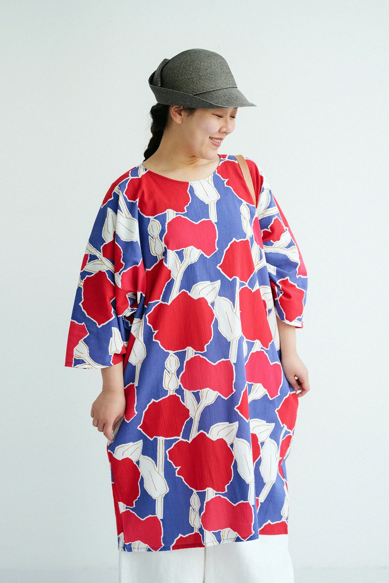 Chizimi Cotton 20/20 Naginata Rectangular Dress  ／Lustrous