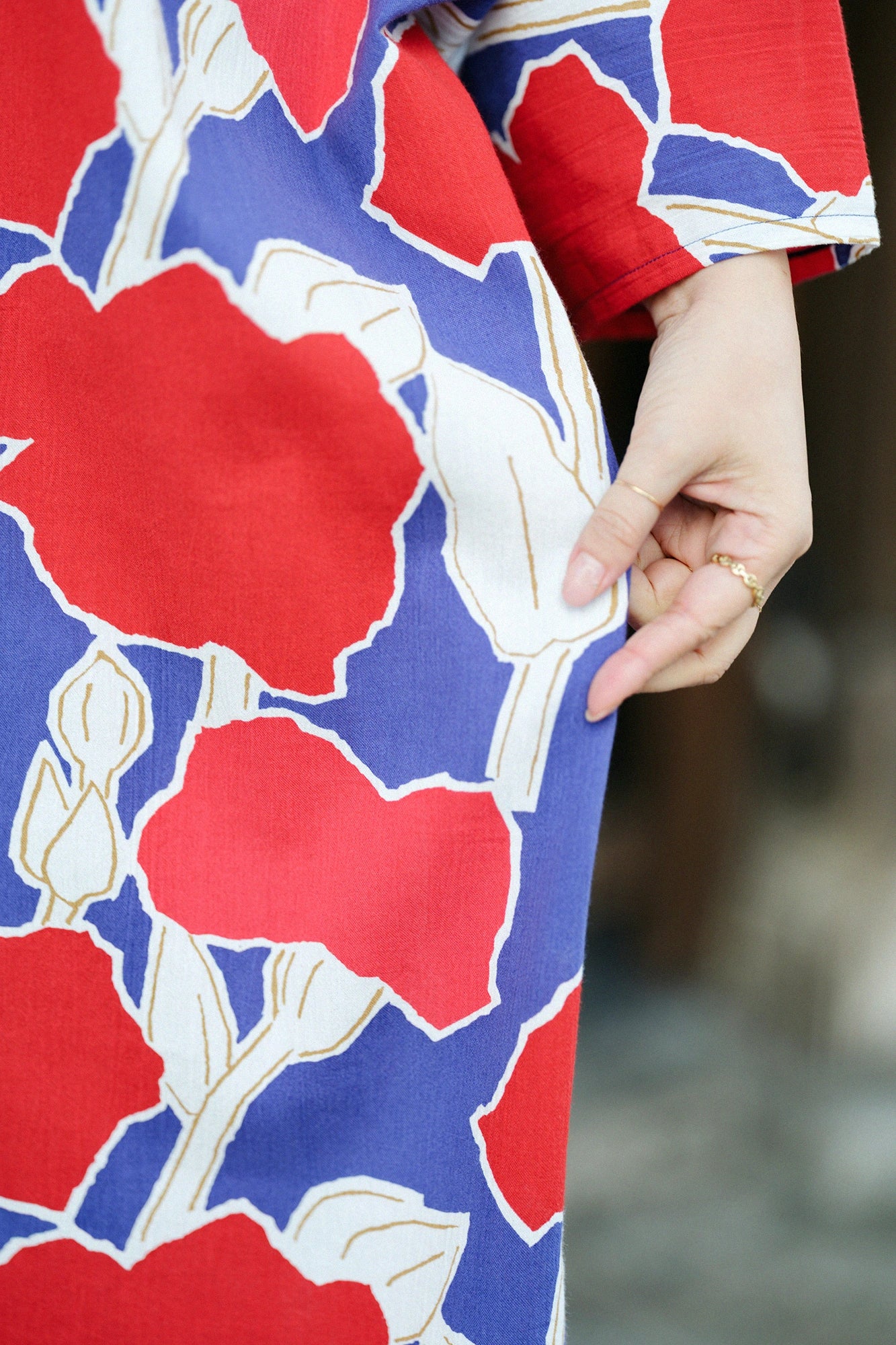 Chizimi Cotton 20/20 Naginata Rectangular Dress  ／Lustrous