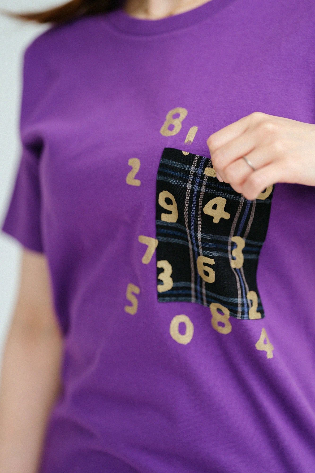 Halbärmeliges Pocket-T-Shirt [5,0] / Purple × SO-SU-U Kon 