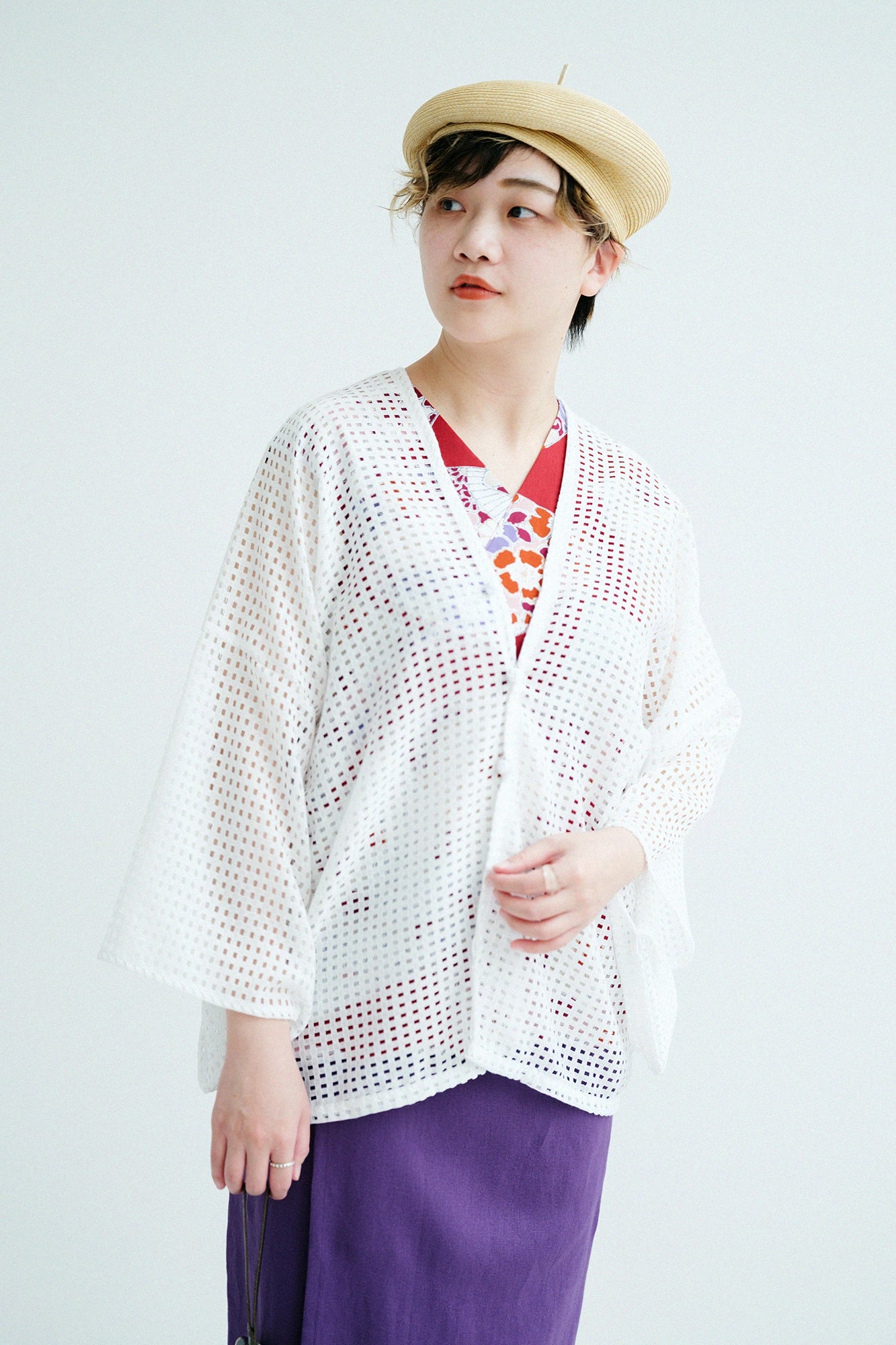 透かし格子刺繍（こうしししゅう） はつき／つくも