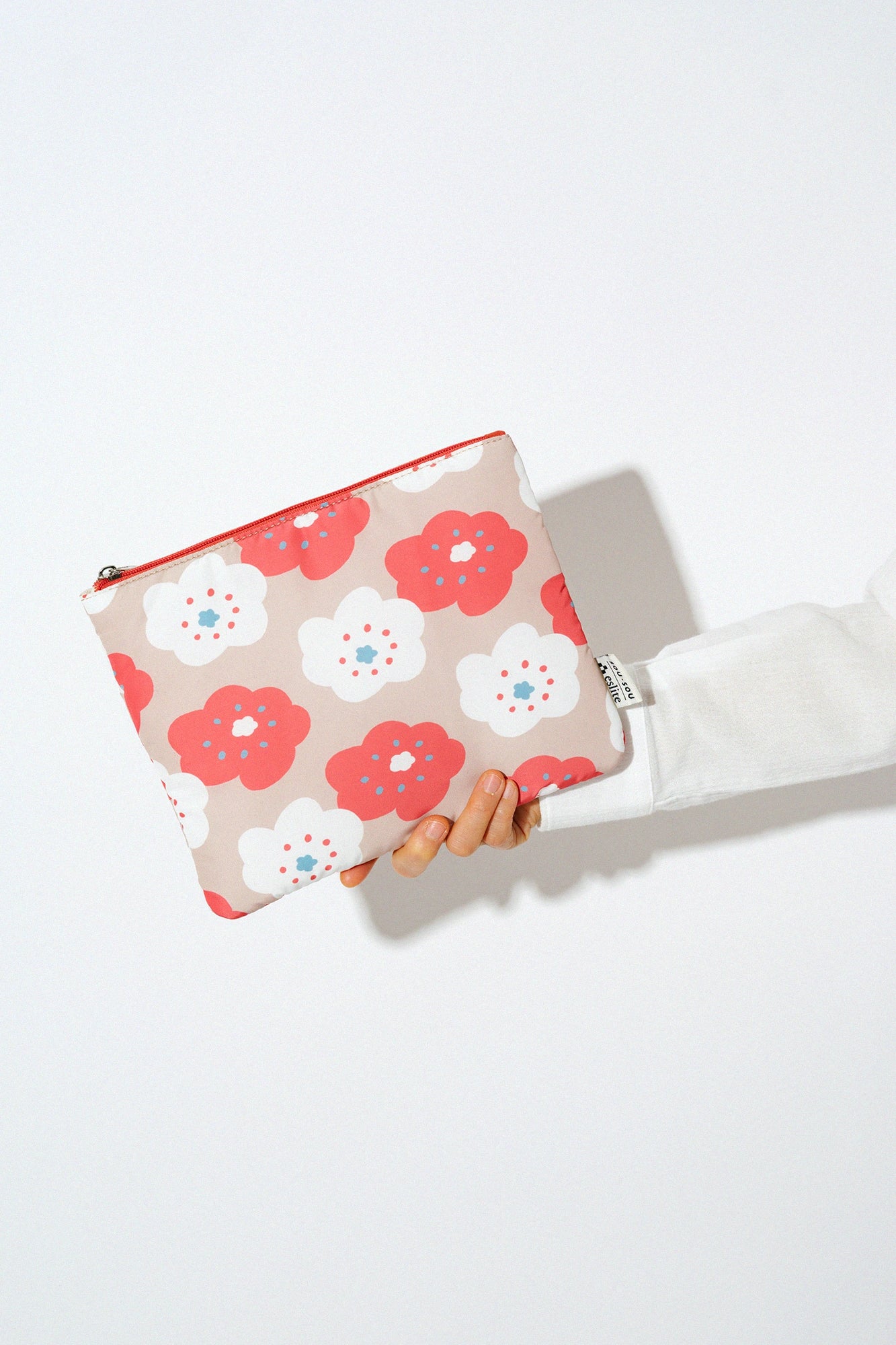SOU・SOU×Eslite Bookstore Flache Aufbewahrungstasche/Hohoemi Retro Vermilion