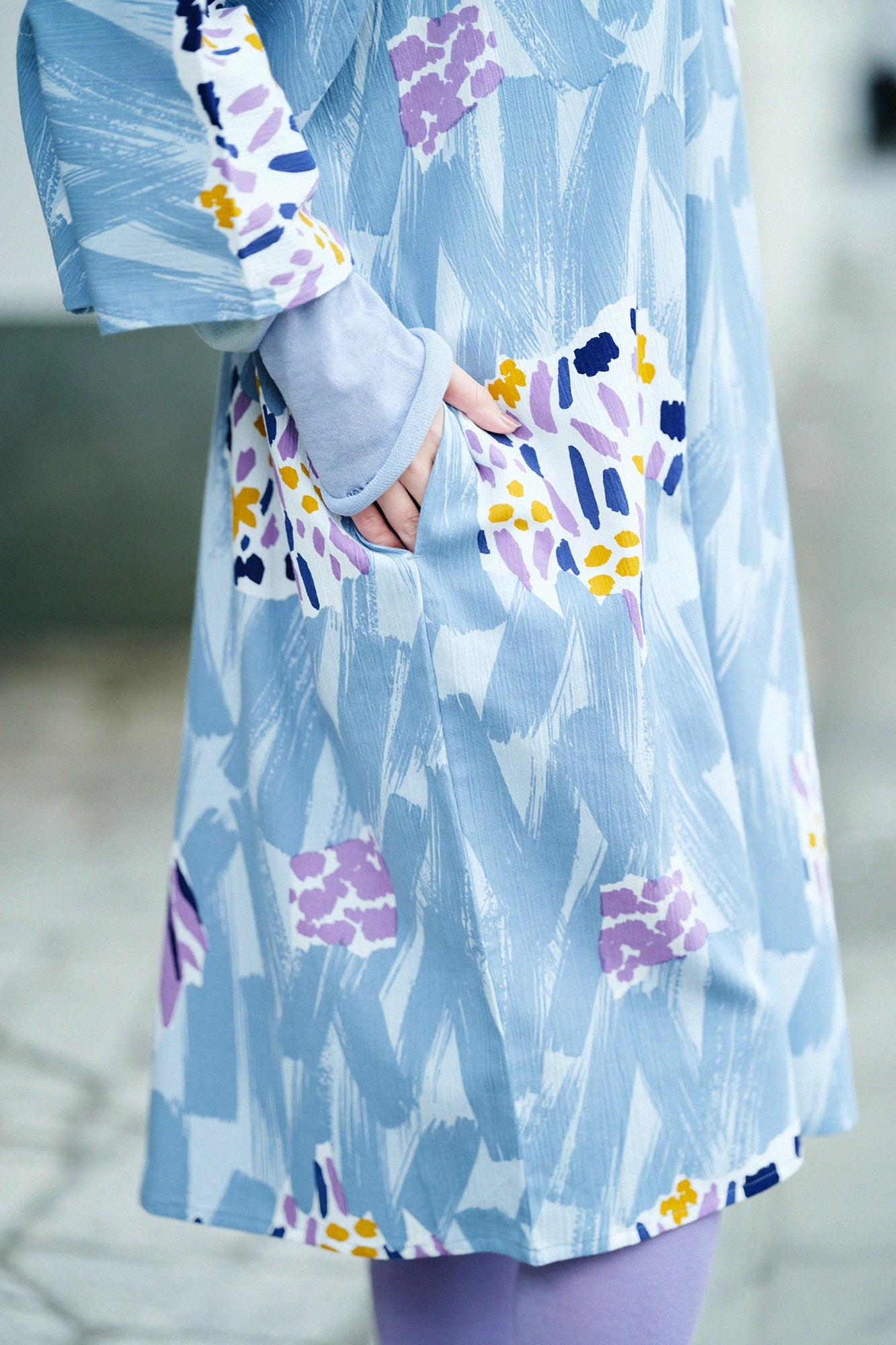 Takashima Chijimi 20/20 Naginatagata Kimono (naginata-chōhōkei) / Mizunaka Hana (Suichūka) 